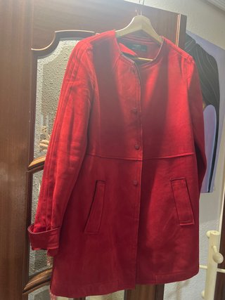 Chaqueta 3/4 Roja Zara Talla L
