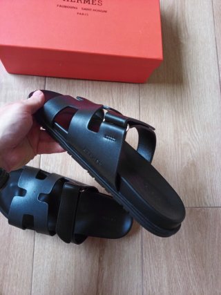 Hermes Sandalias Negras