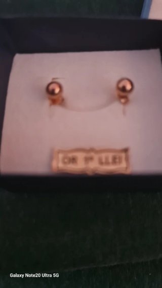 Pendientes de bola oro 18 quilates