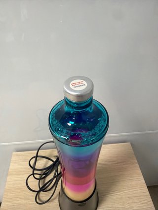 Lámpara de Lava Azul y Rosa