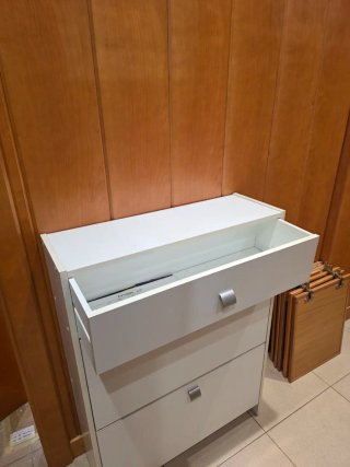 Zapatero Blanco de Madera