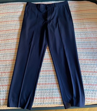 Conjunto chaqueta y pantalon de traje azul Zara
