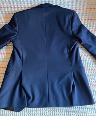 Conjunto chaqueta y pantalon de traje azul Zara