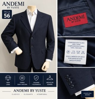 Americana Andemi by Yuste Talla 56 Azul Marino