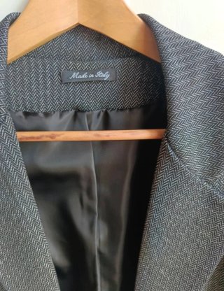 Blazer espiga gris Made in Italy