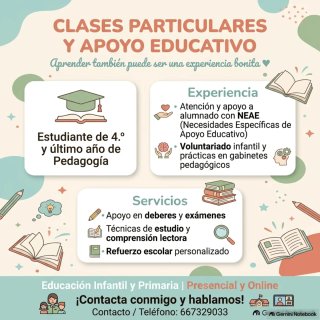 Clases particulares y apoyo educativo!!