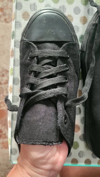 Zapatillas lona mujer negras