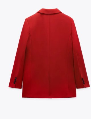 Blazer recta ZARA mujer rojo