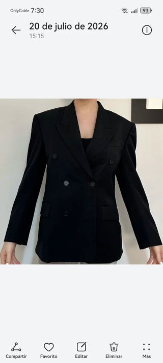Blazer Negra Cruzada