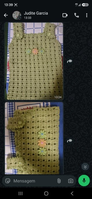 Top de crochê para menina