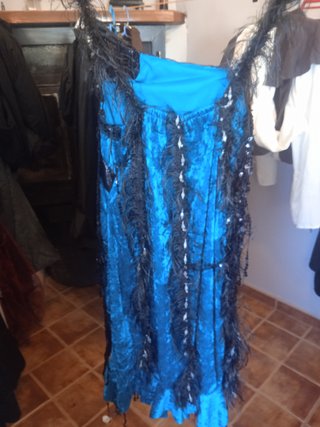 Disfraz - Vestido Cabaretera Azul Talla S. Calidad