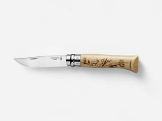 Coltello Opinel Nº8 con incisione di animali