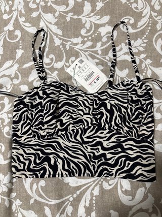 Top estampado cebra Pull&Bear talla S