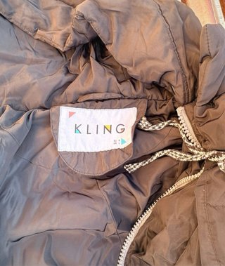 Abrigo de plumas negro Kling