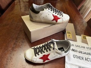 Golden Goose Superstar Blanco Estrella Roja