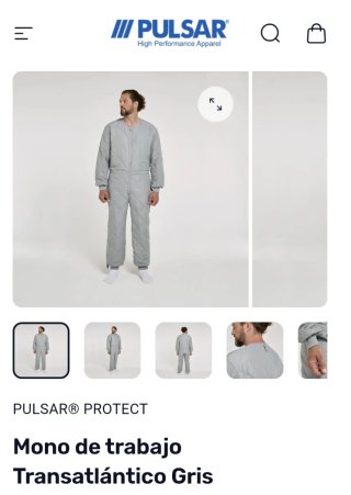 Mono de Trabajo Pulsar Protect Gris