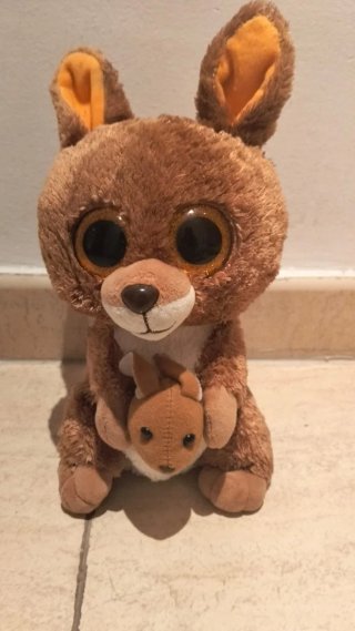 Peluche Canguro con Bebé Beanie Boo