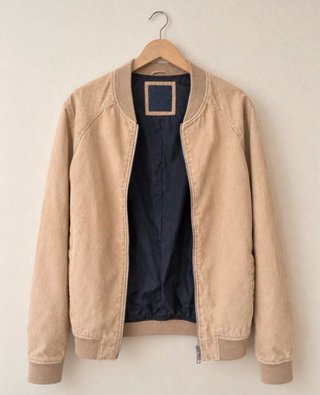 Chaqueta Bomber Beige