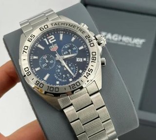 TAG Heuer Cronógrafo Azul Plata