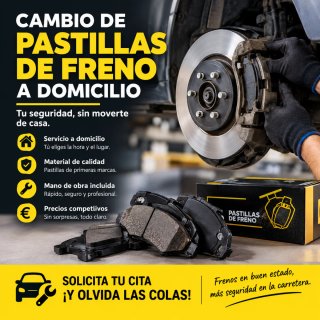 Cambio de pastillas de freno a domicilio