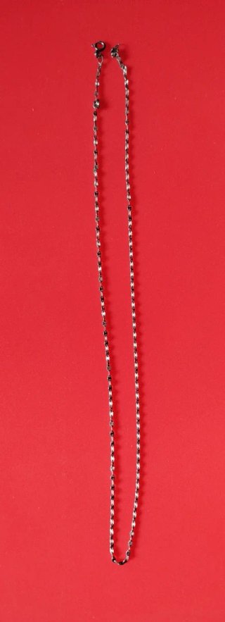 Cadena lentejuelas plata