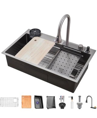 Fregadero de Cocina Acero Inoxidable Negro