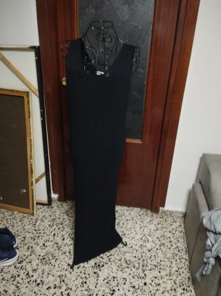 Vestido largo negro Zara talla M