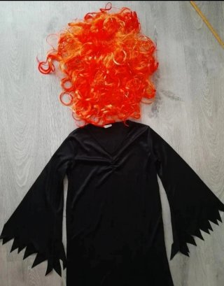 Disfraz Bruja Niña con Peluca Halloween