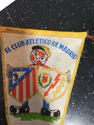 Banderín antiguo El Club Atlético de Madrid