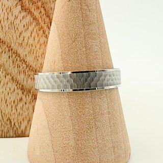 Alianza Oro Blanco 18K; Talla 17; 2,67g.
