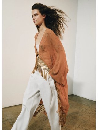 Kimono Abalorios Zara - Nueva