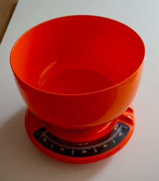 Báscula cocina vintage naranja Soehnle