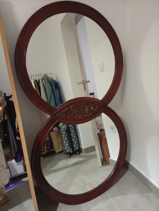Espejo decorativo madera y cristal