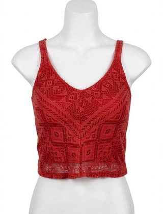 Top Crochet Teja Terracota Stradivarius Talla S