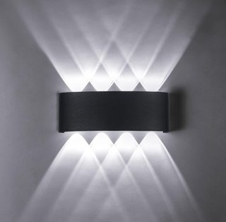 Aplique LED Pared 8W IP65 Negro