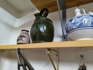 Juego de 5 y un jarrón Botijos de Cerámica