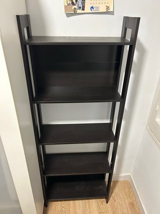 Librería Escalera Ikea Madera Oscura