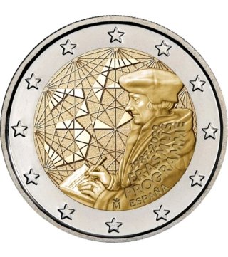 MONEDA CONMEMORATIVA 2€ ESPAÑA 2022. ERASMUS