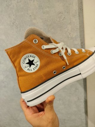 Zapatillas Converse Altas Naranjas