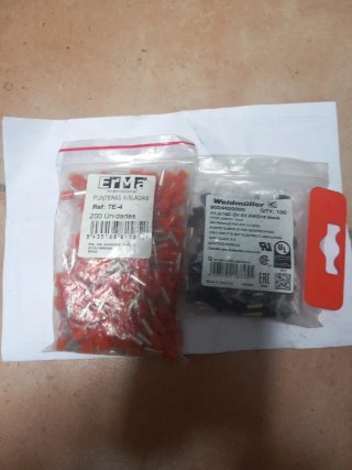 Punteras aisladas para cables (200 uds)