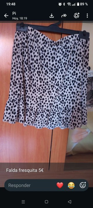 Falda corta estampada
