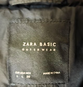Chaquetón Negro Zara con Capucha