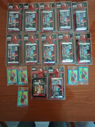 Lote Star Wars: Cromos precintados marca Topps