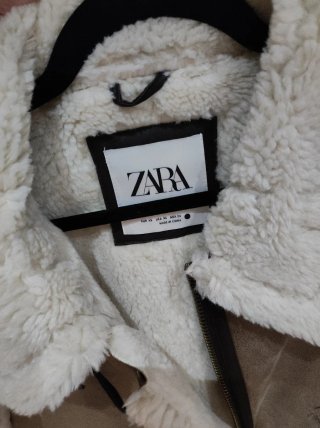 Chaleco doble faz Zara Beige/Marrón