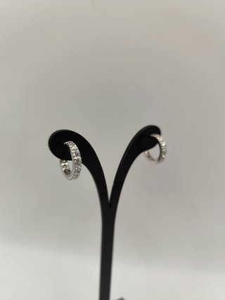 Pendientes Aro Oro Blanco 18K- 4,76gr