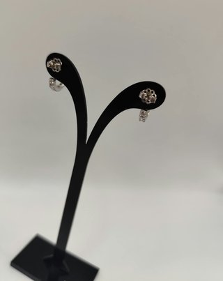Pendientes Aro Oro Blanco 18K- 4,76gr