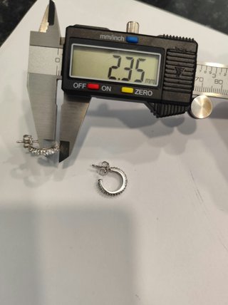 Pendientes Aro Oro Blanco 18K- 4,76gr