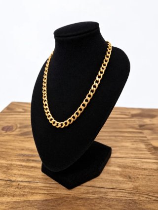 Cadena Cubana 5mm, dorada 18K