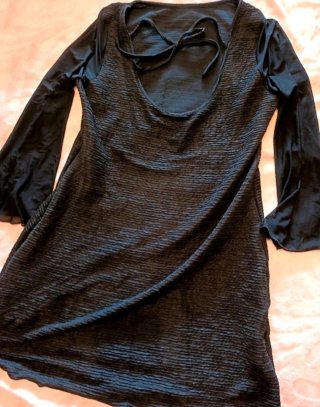 Especial Halloween. Vestido Negro Talla 48