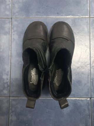 Botines de piel Laura Lor Negros Talla 38